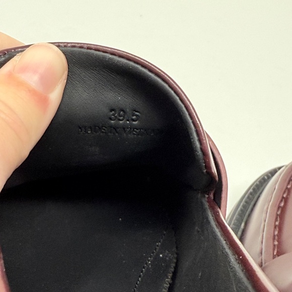 New Rag & Bone Quinn Lug Sole Loafer Burgundy Sz 39.5 - Picture 13 of 14